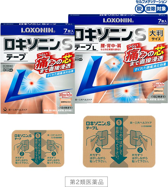 ロキソニンSテープ - ドレミ薬局 ～福岡市東区の薬局～ 汗止め液・自己血糖測定器